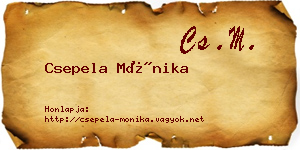Csepela Mónika névjegykártya